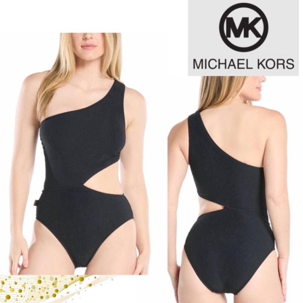 Michael Kors Women's One-Shoulder Side-Cutout Swimsuit